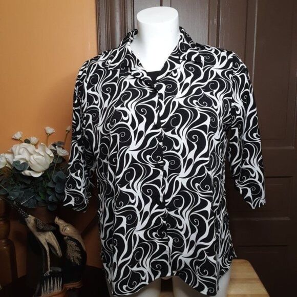 Notation Women Button Down Top Shirt Plus size 1X - Picture 12 of 12